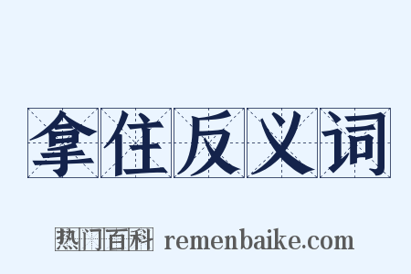 拿住反义词是什么意思的图片